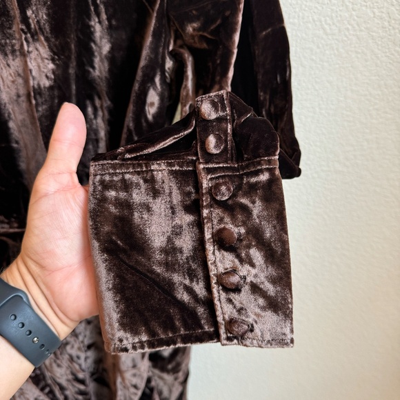 FREE PEOPLE BROWN VELVET BLAZER ROMPER (L) - Picture 4 of 4
